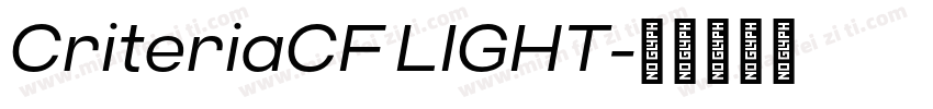 CriteriaCF LIGHT字体转换